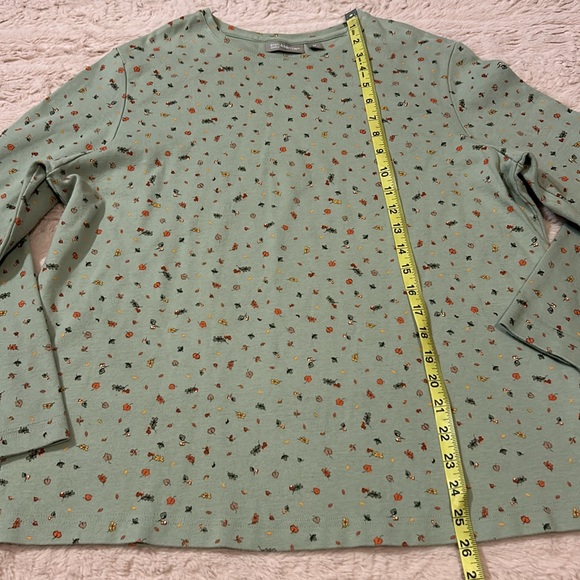 Size 1X Croft & Barrow leaf print top - Picture 5 of 10